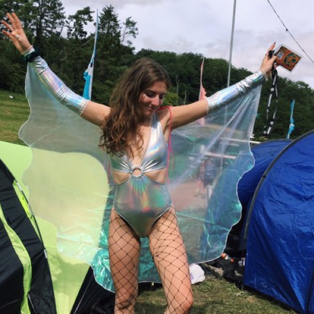 DOLLSKILL HOLOGRAPHIC RAVE BODYSUIT